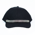 Two Row Slanted Rhinestone Bar Baseball Hat