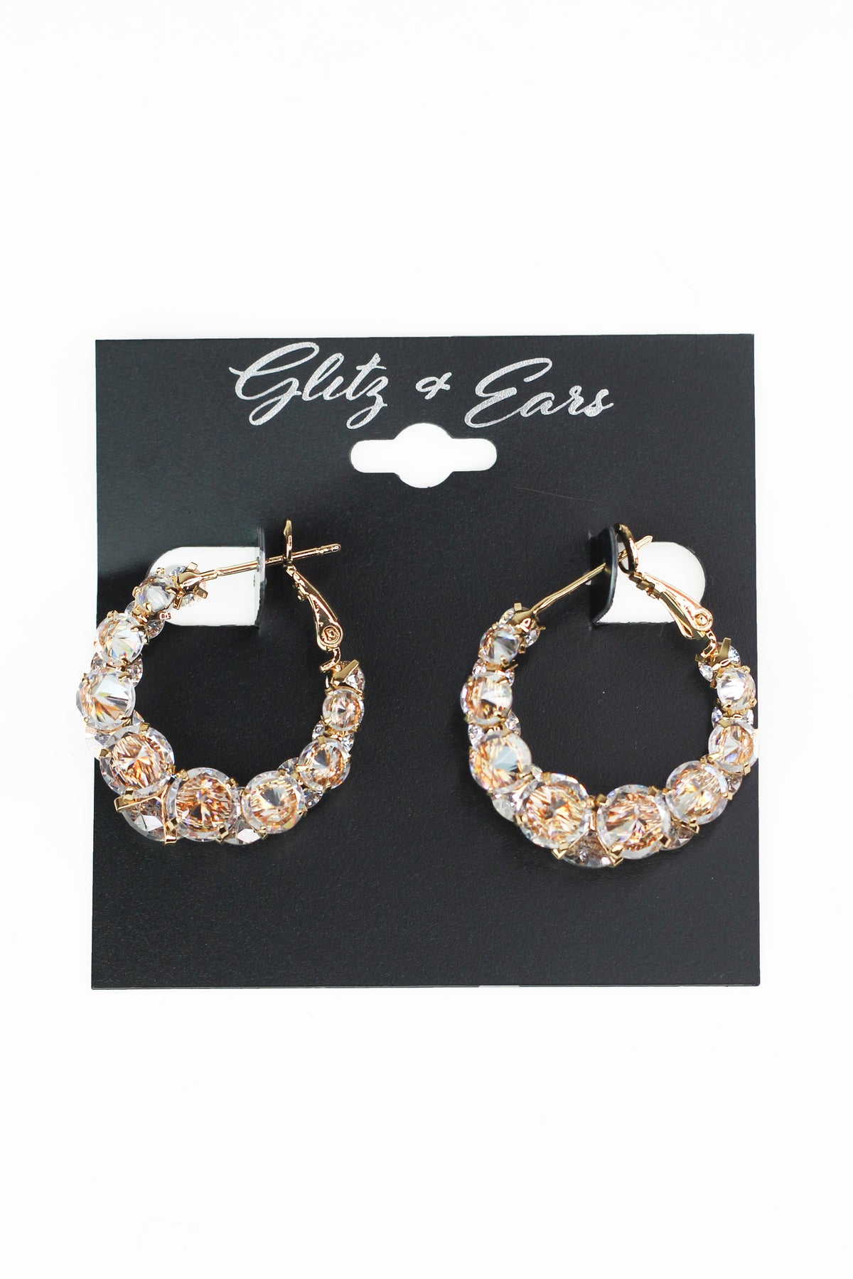 Small Multisize Stone Hoop Earrings