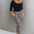 Leopard Print Faux Suede Jogger