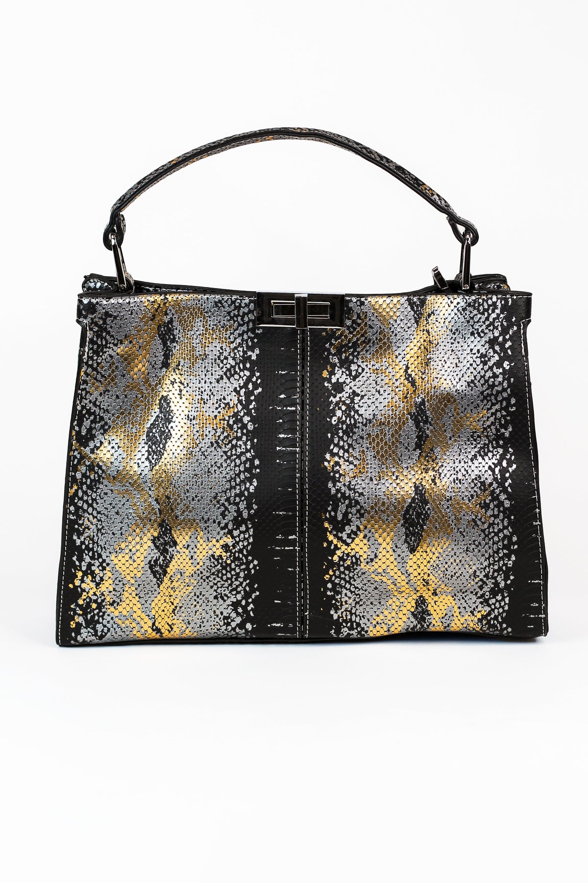 Snakeskin Purse w/ Silver Hardware