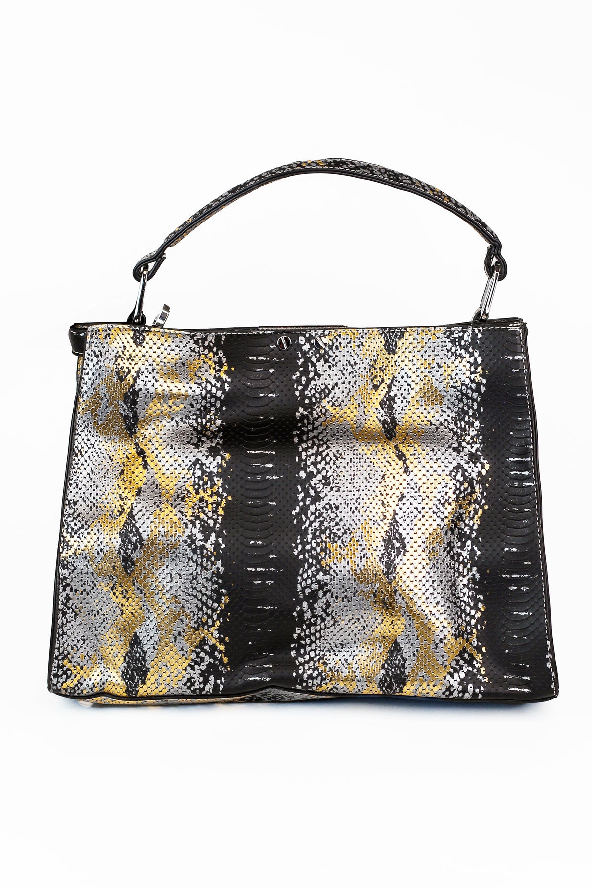 Snakeskin Purse w/ Silver Hardware