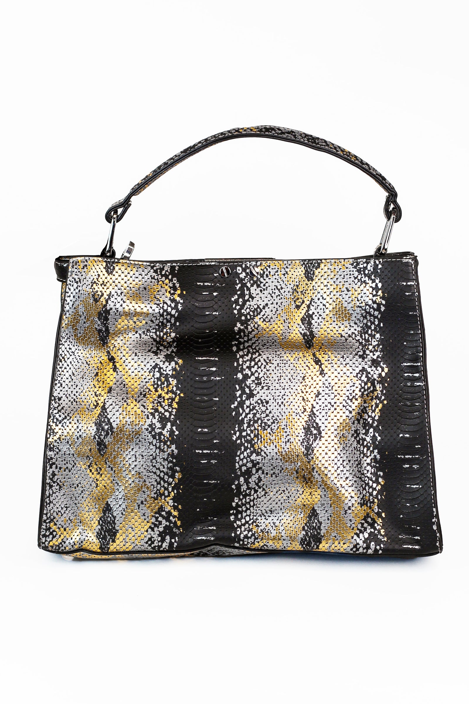 Snakeskin Purse w/ Silver Hardware