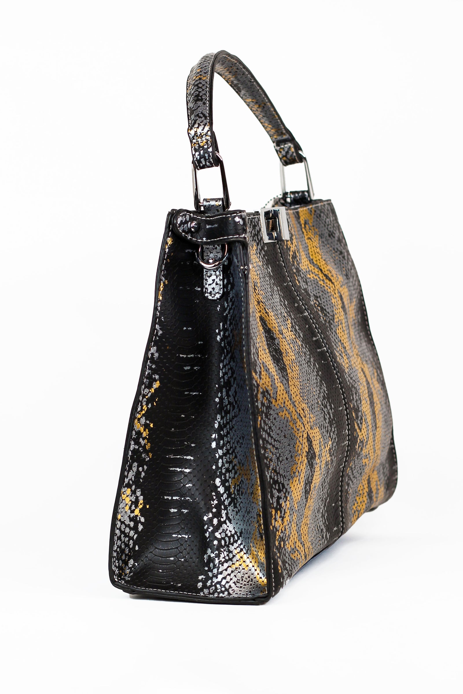 Snakeskin Purse w/ Silver Hardware