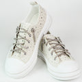 Canvas Rhinestone Sneaker W/ Sequin Laces