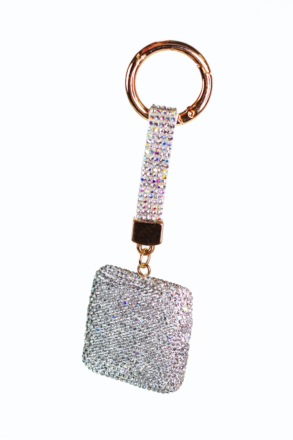 Rhinestone Square Keychain