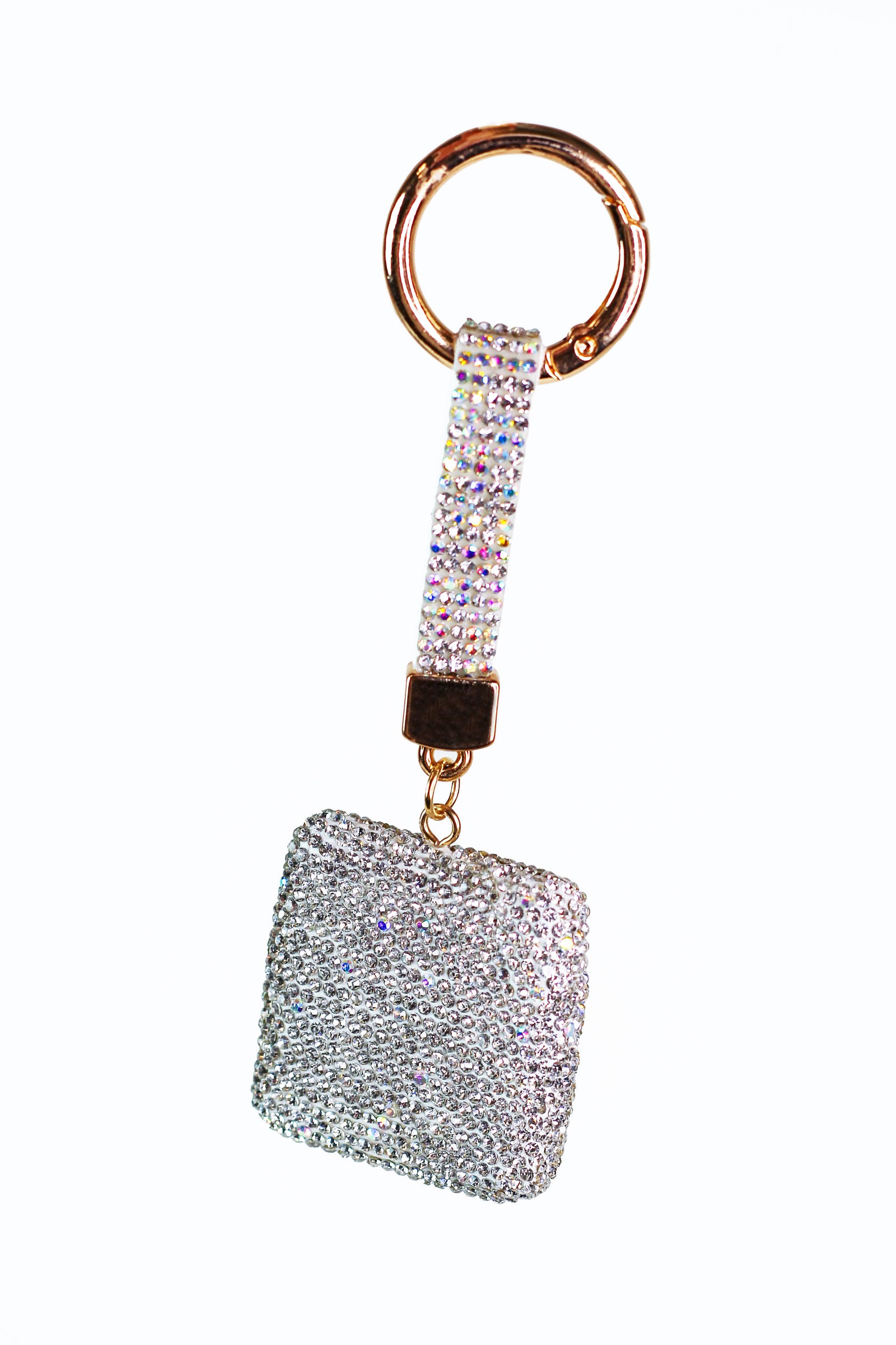 Rhinestone Square Keychain