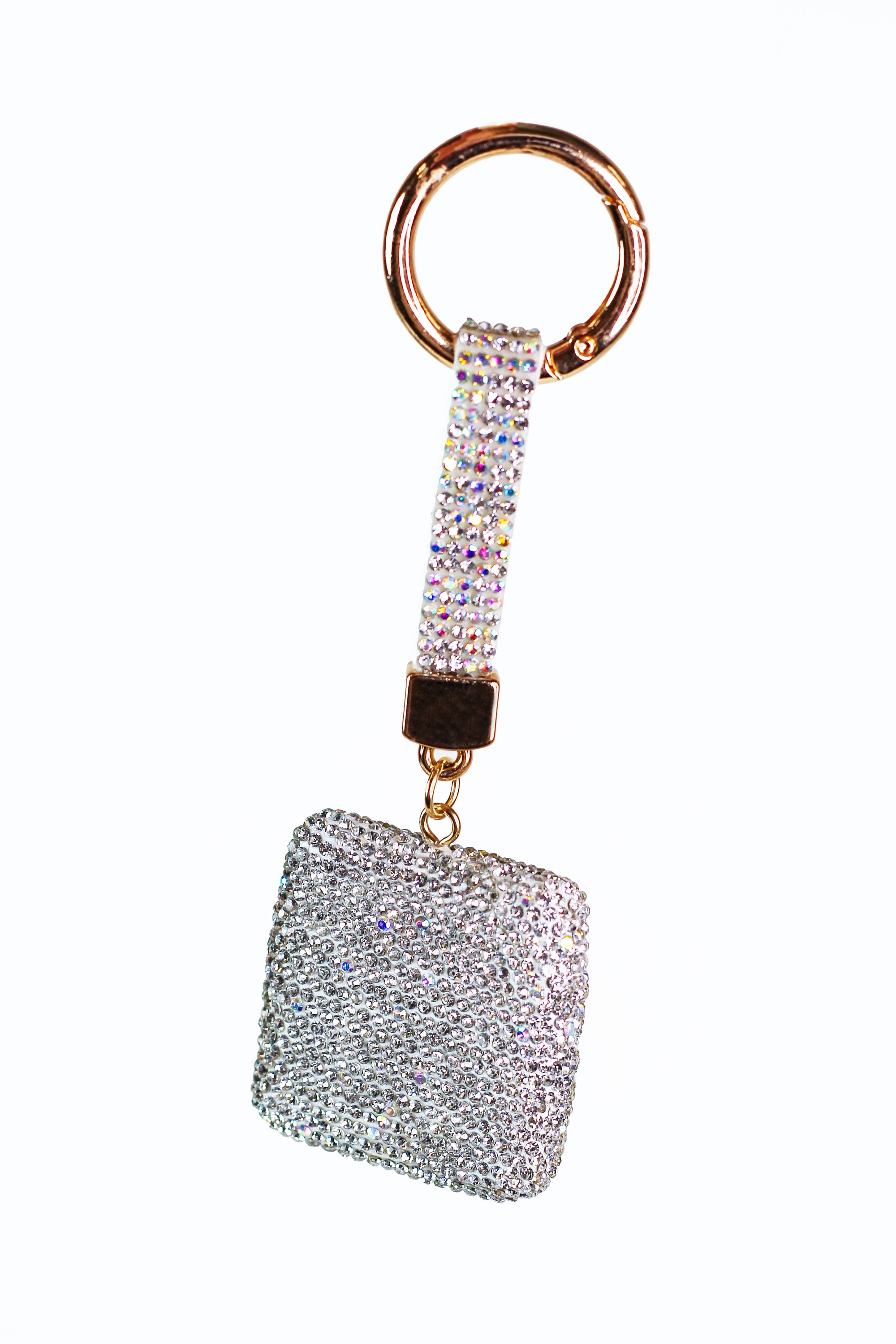 Rhinestone Square Keychain