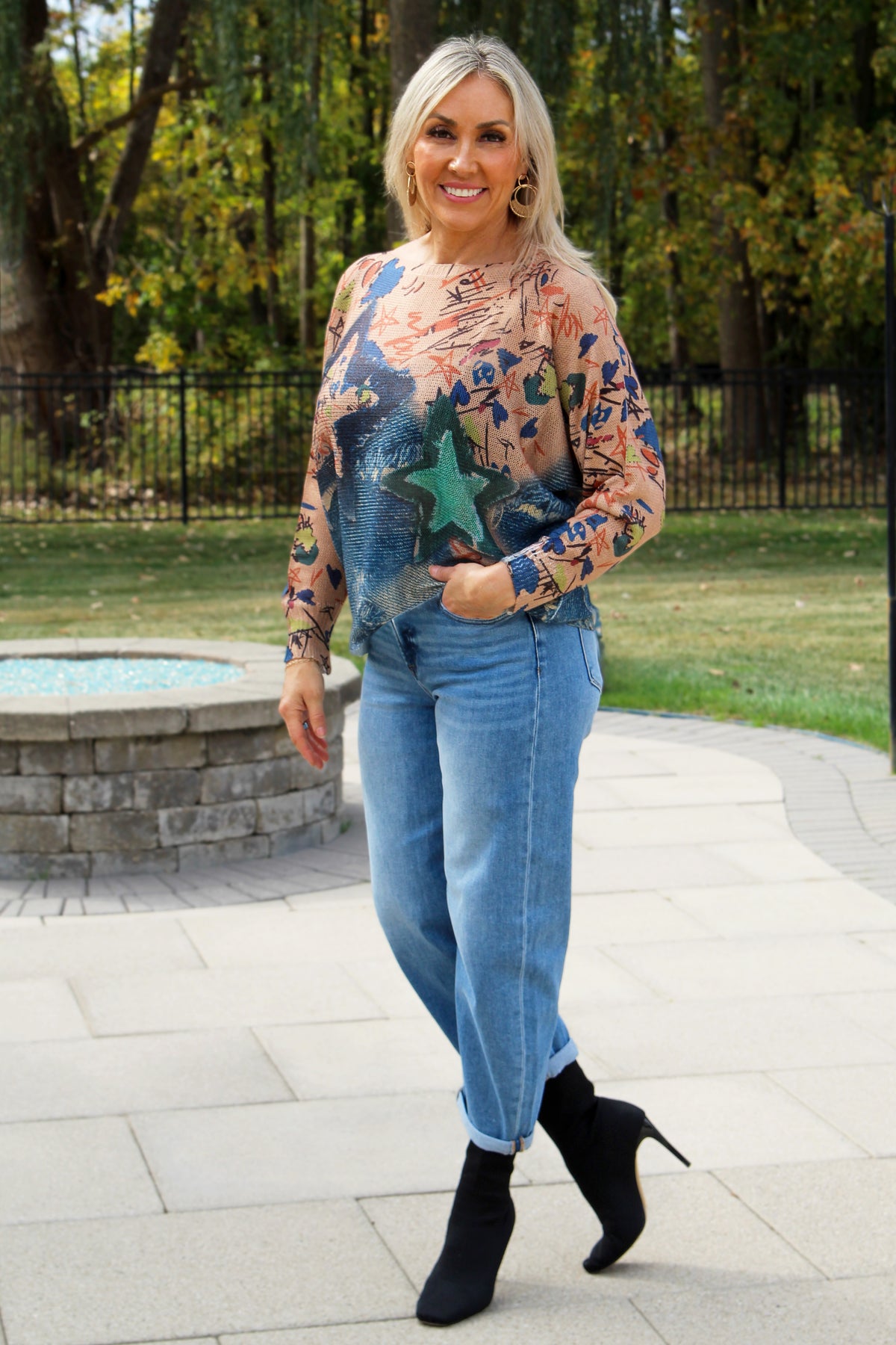 Stars & Scribbles Italian Knit Sweater