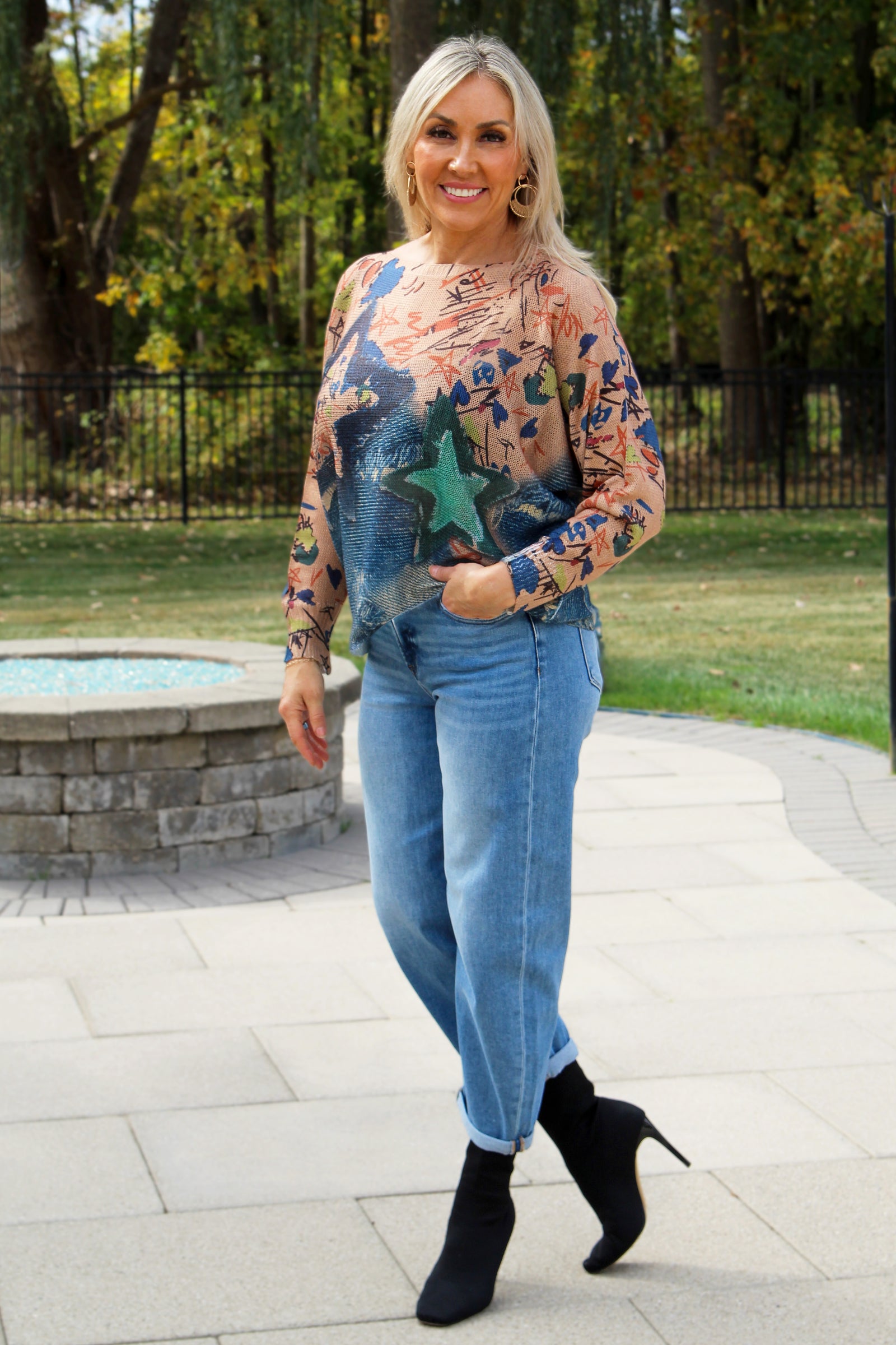 Stars & Scribbles Italian Knit Sweater