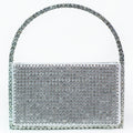 Rhinestone Accent Front & Back Single Handle Evening Bag