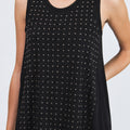 Studded Round Neck Sleeveless Top