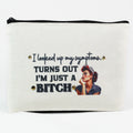 Photo & Quote Canvas Zip Pouch w/ Stone Accents