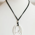 Distorted Triple Oval Cord Necklace Set