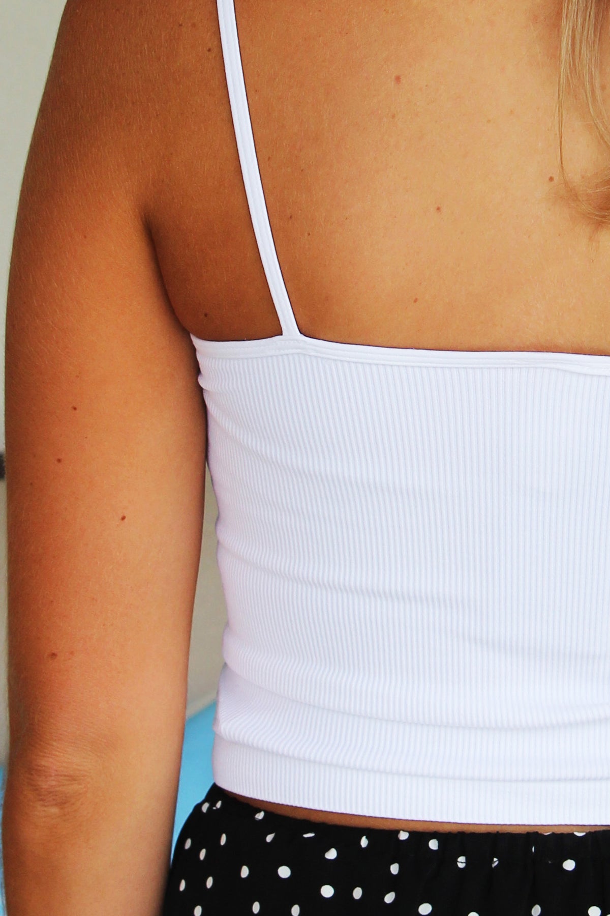 Ribbed Lace Trim Cami
