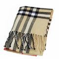 Plaid Tassel Fashion Scarf