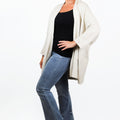 Tassel Charm Zipper Front Italian Cardigan