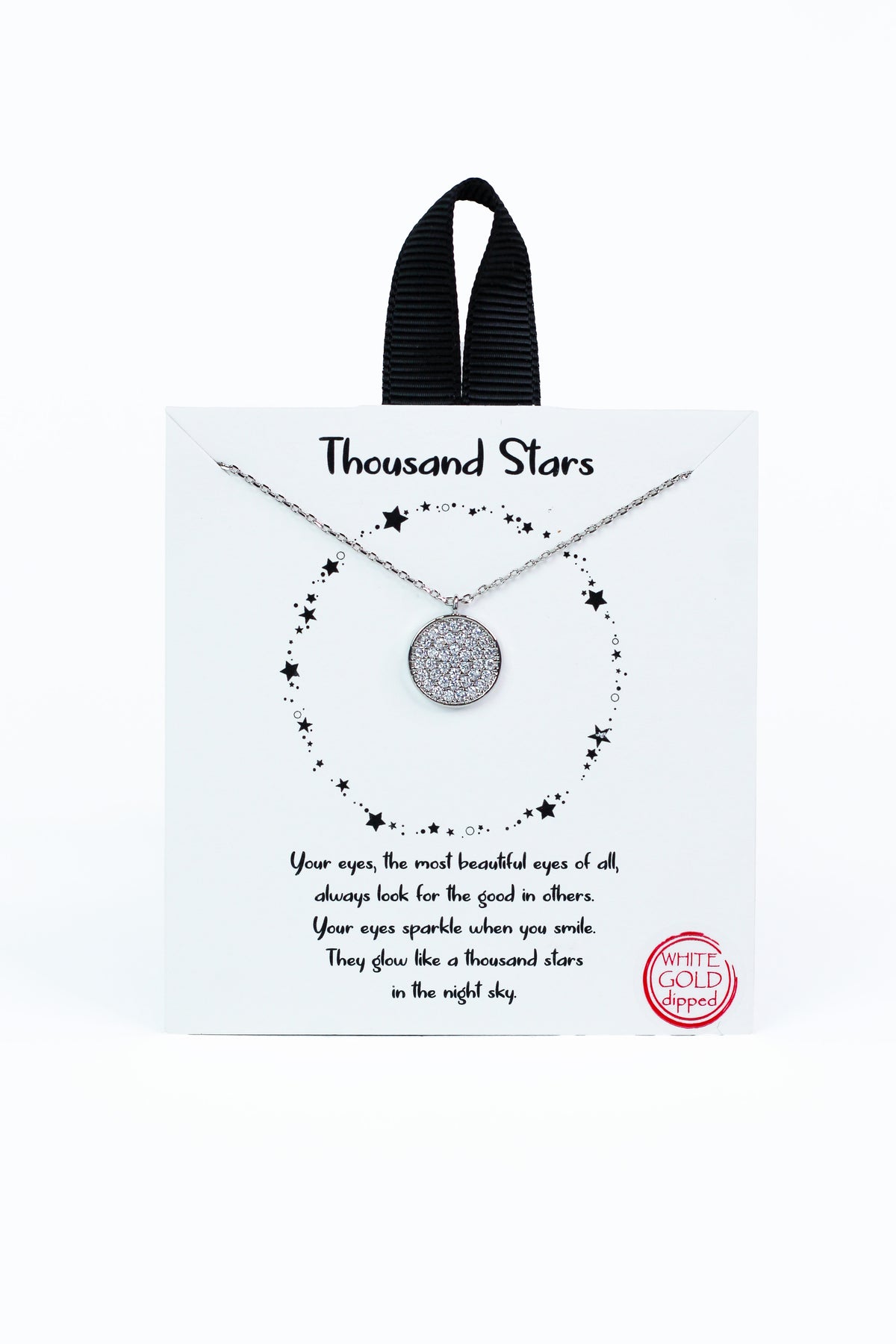 Rhinestone Center Circle Necklace