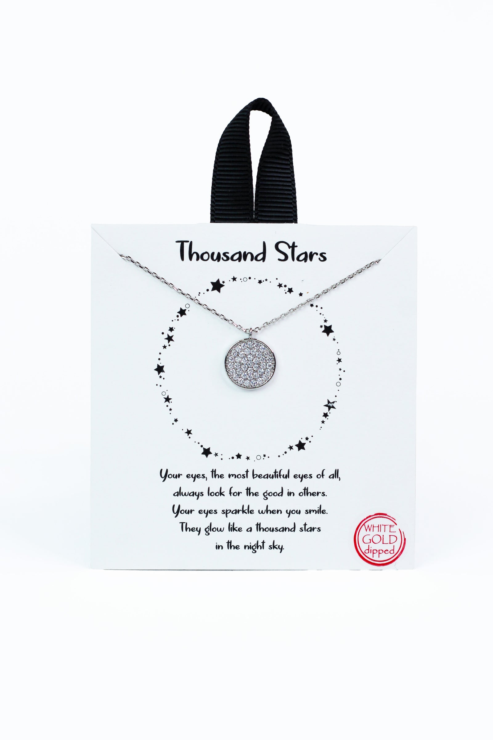 Rhinestone Center Circle Necklace