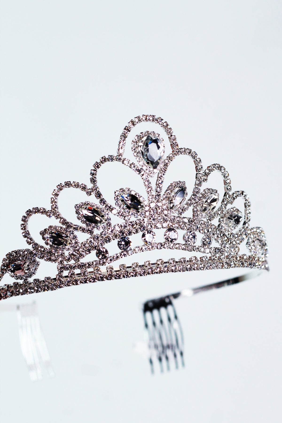 Almond Stone with Loops Teardrop Point Tiara - Glitz & Ears Boutique