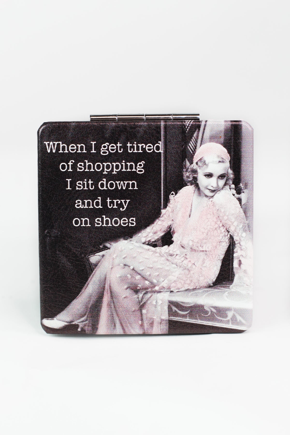 Photo & Quote Square Mirror Compact