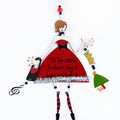 "Tis the Season" Stylish Lady Metal Christmas Ornament