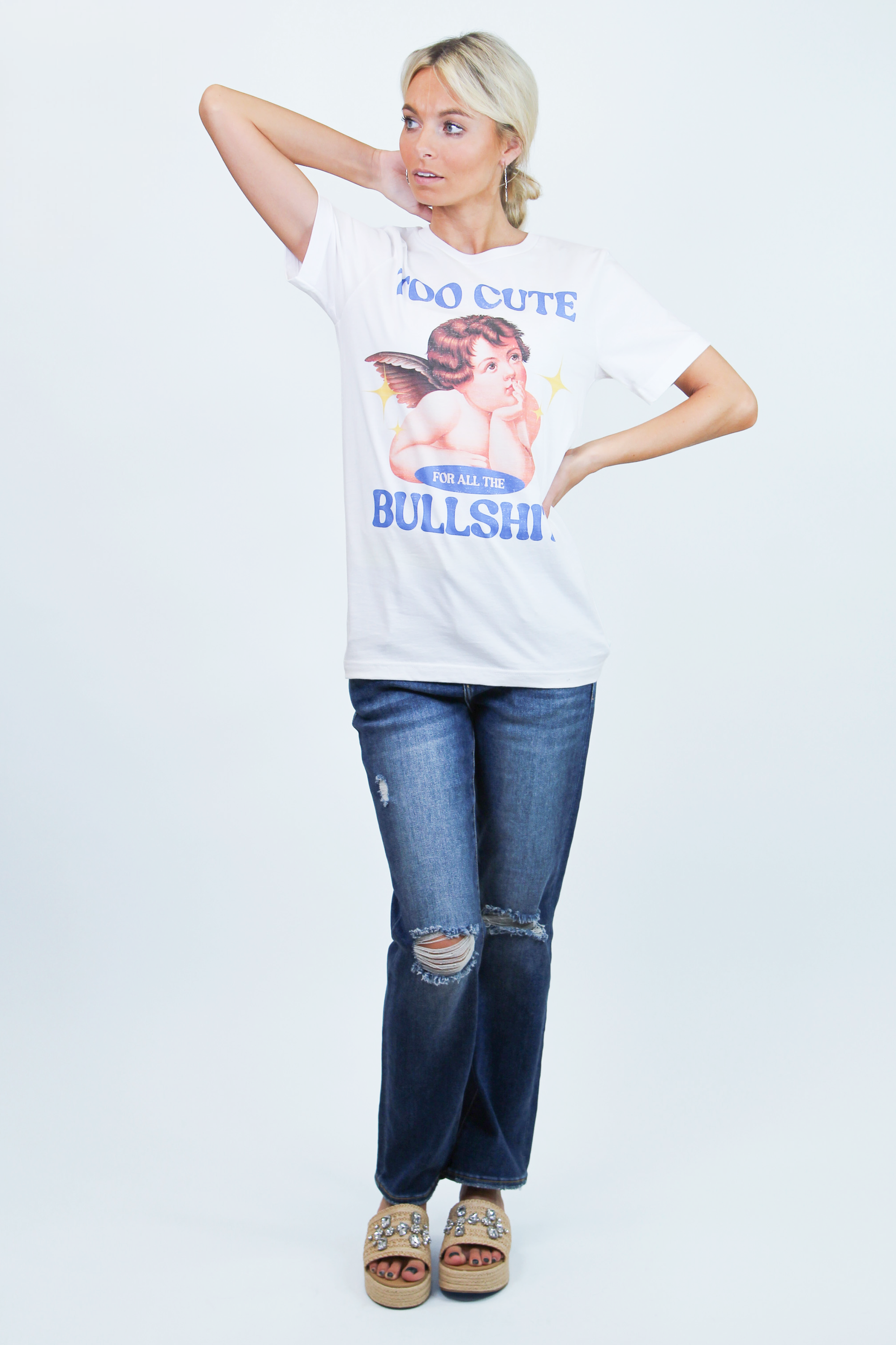 "Too Cute For The BS" Graphic Tshirt (SALE)