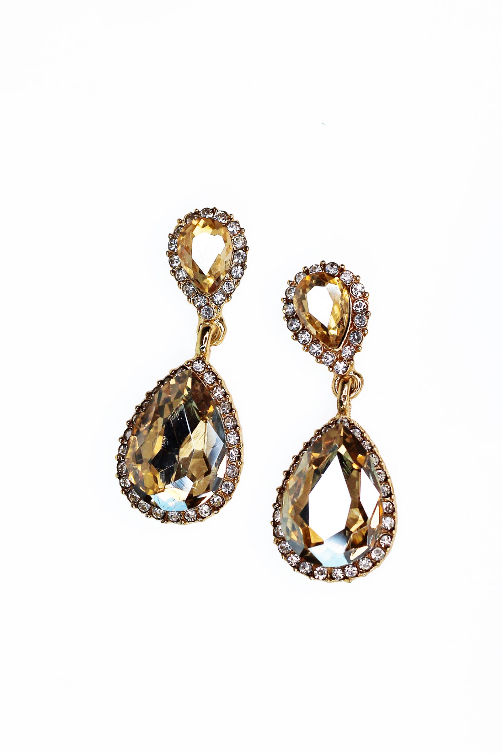 Teardrop Rhinestone Trim Earring - Glitz & Ears Boutique