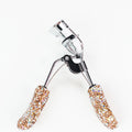 Silver Clamp Rhinestone Handle Eyelash Curler