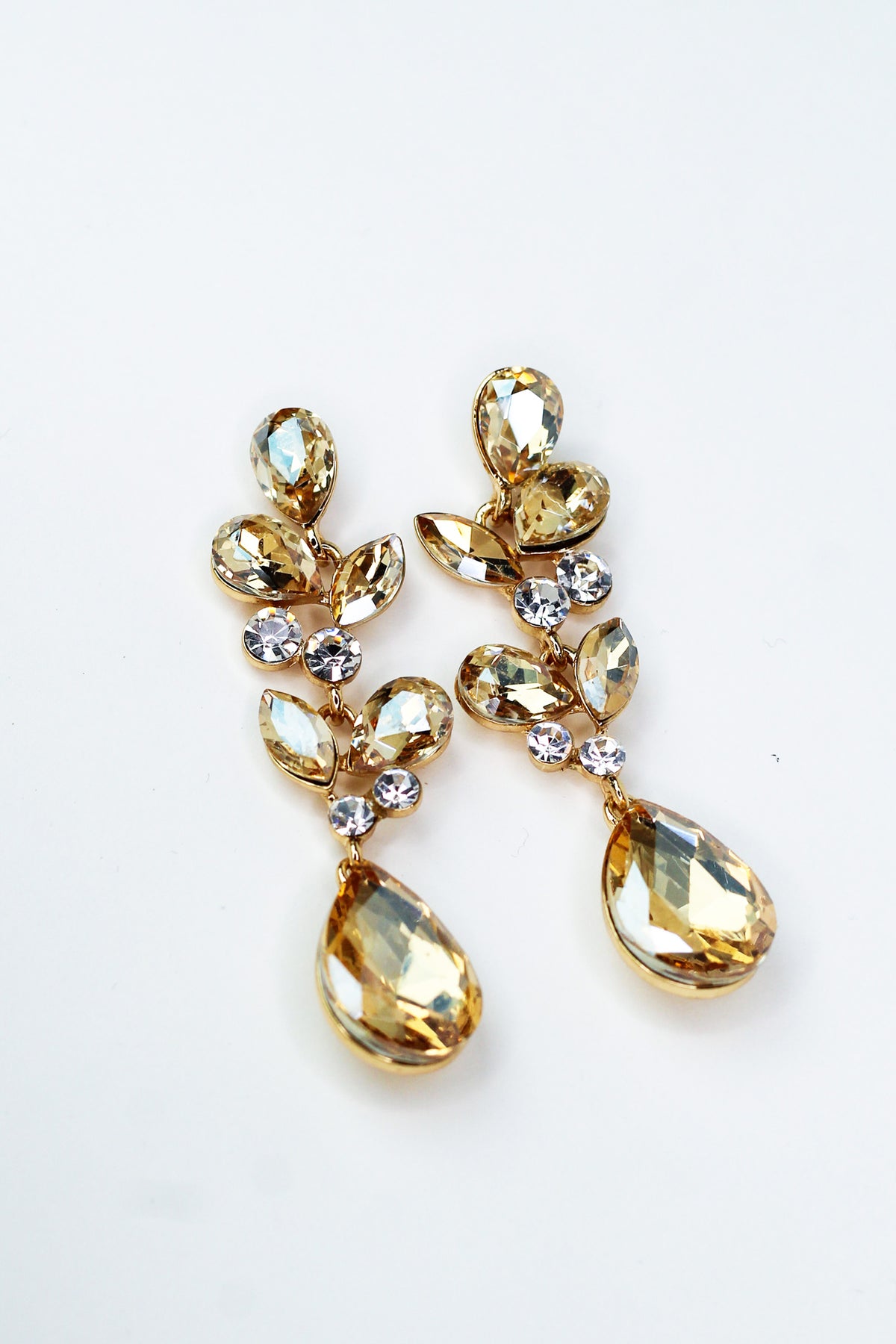 Almond Teardrop & Two Stone Stagger Teardrop Earring - Glitz & Ears Boutique