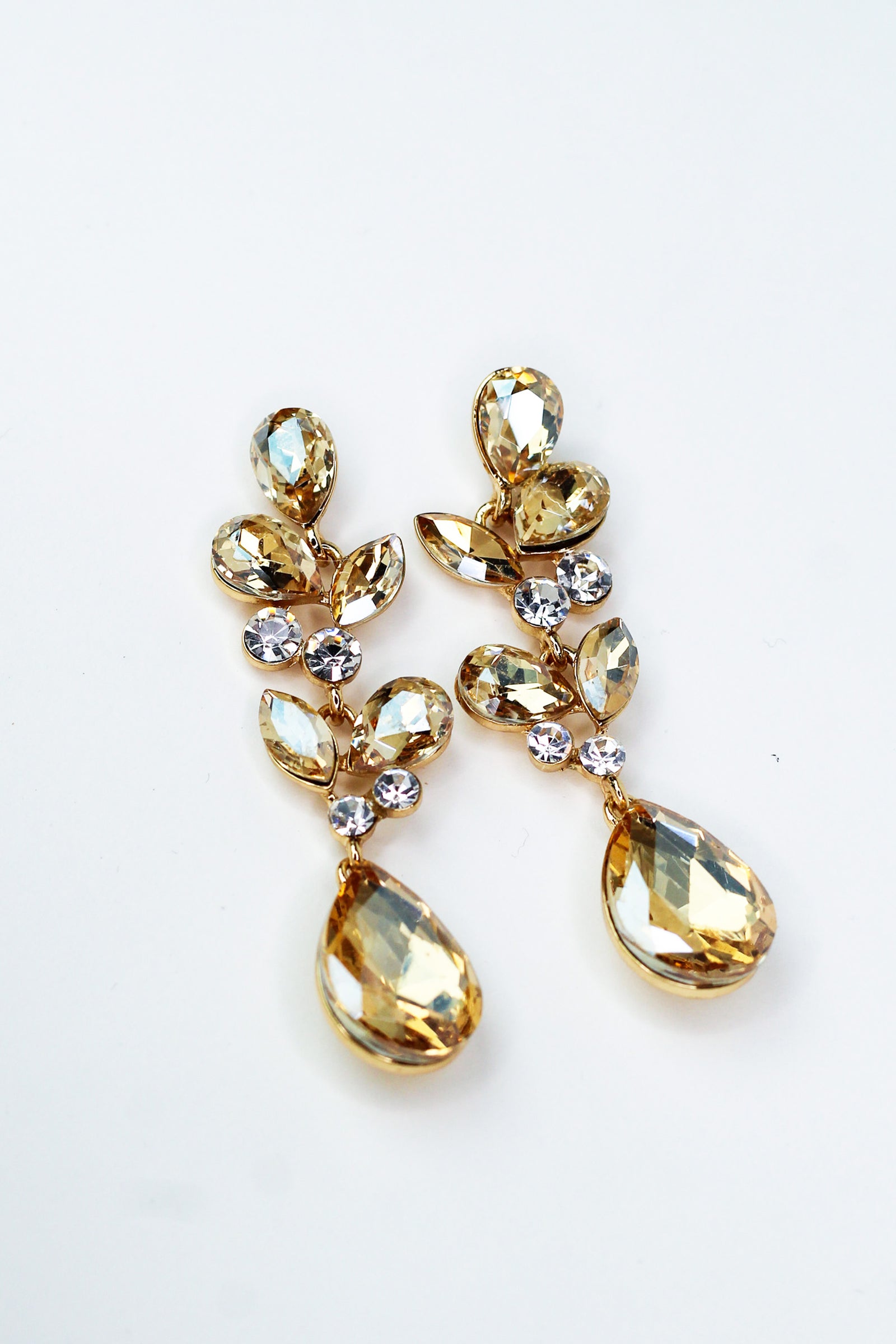 Almond Teardrop & Two Stone Stagger Teardrop Earring - Glitz & Ears Boutique