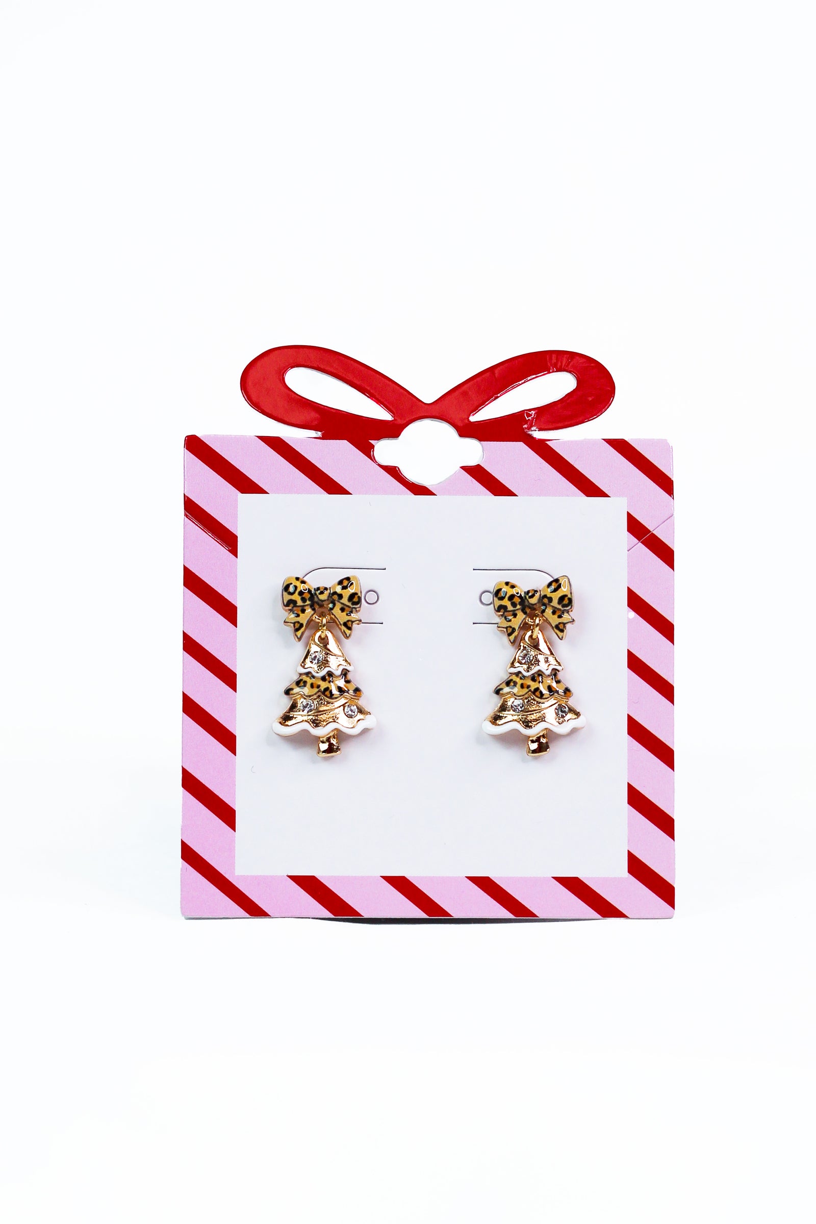 Leopard Bow & Tree Earring