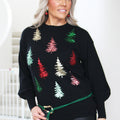 Christmas Tree Festive Sequin Sweater