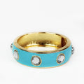 Bangle Bracelet w/ Chunky Stone Accents