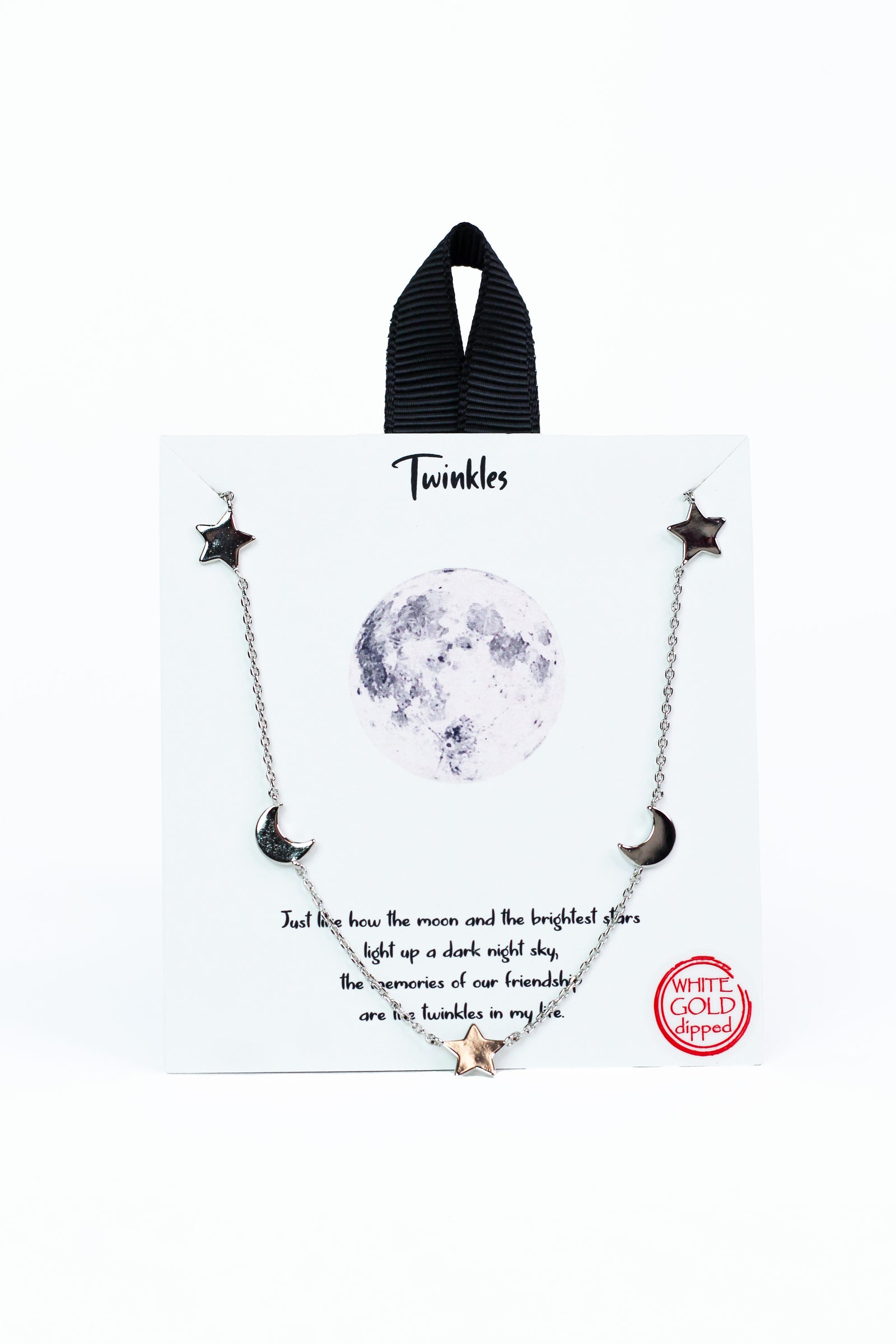 Dainty Chain Moon & Star Necklace