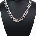 Two Row Short Rhinestone Bar Link Necklace
