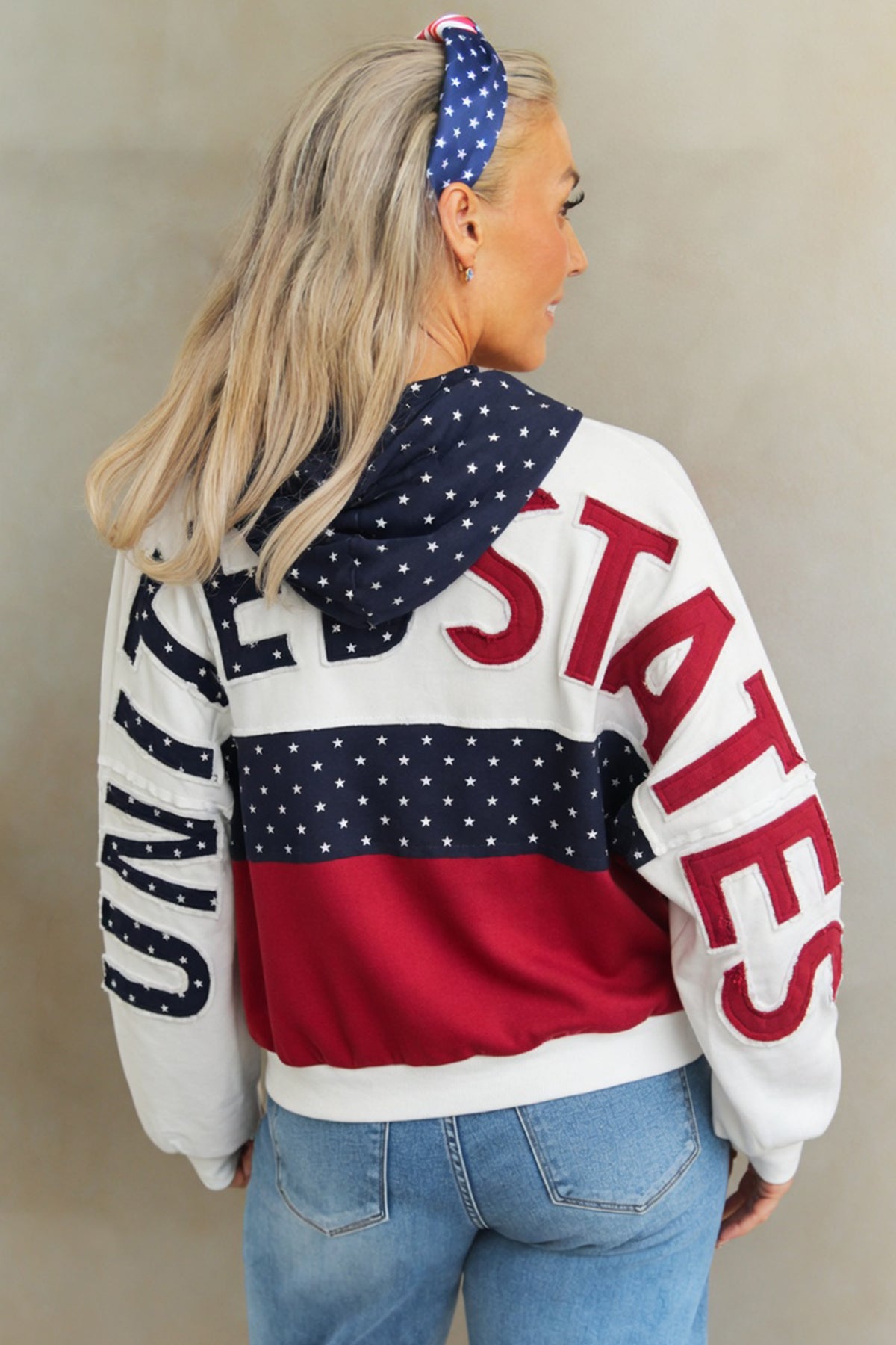 USA Colorblock Oversized French Terry Hoodie