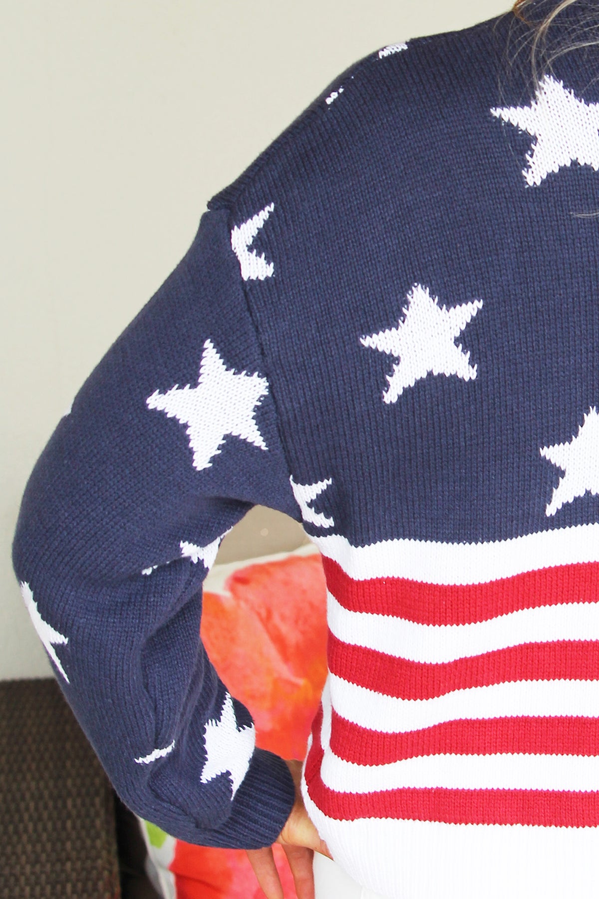 Cropped Stars & Stripes USA Sweater