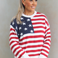 USA Flag Crewneck Sweater