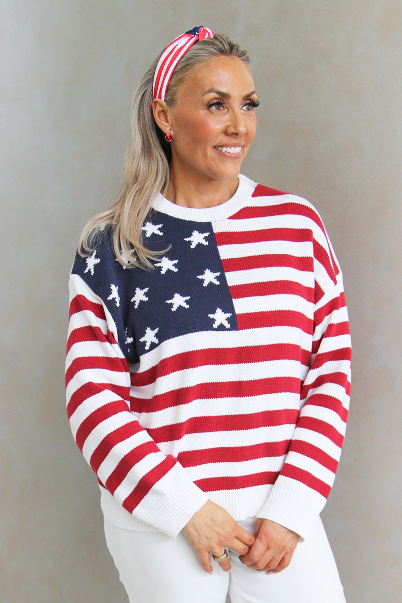 USA Flag Crewneck Sweater
