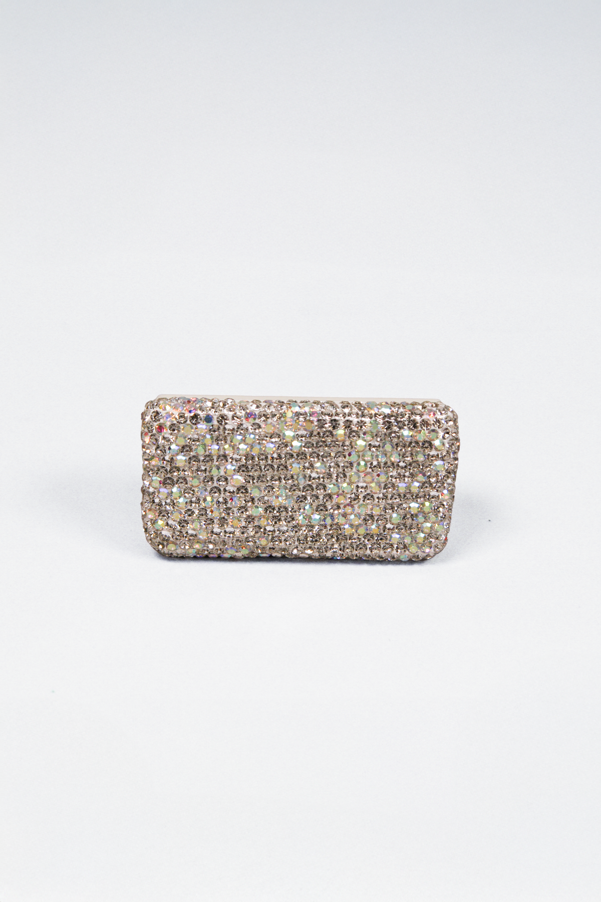All Rhinestone Top Rectangle Pill Container