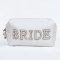 Rhinestone/Pearl "Bride" Vinyl Travel Pouch - Glitz & Ears Boutique