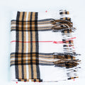 Plaid Tassel Fashion Scarf