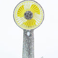 Rhinestone Handle & Outside Trim Handheld Fan