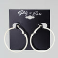 Painted Lever Back Hoop Earrings