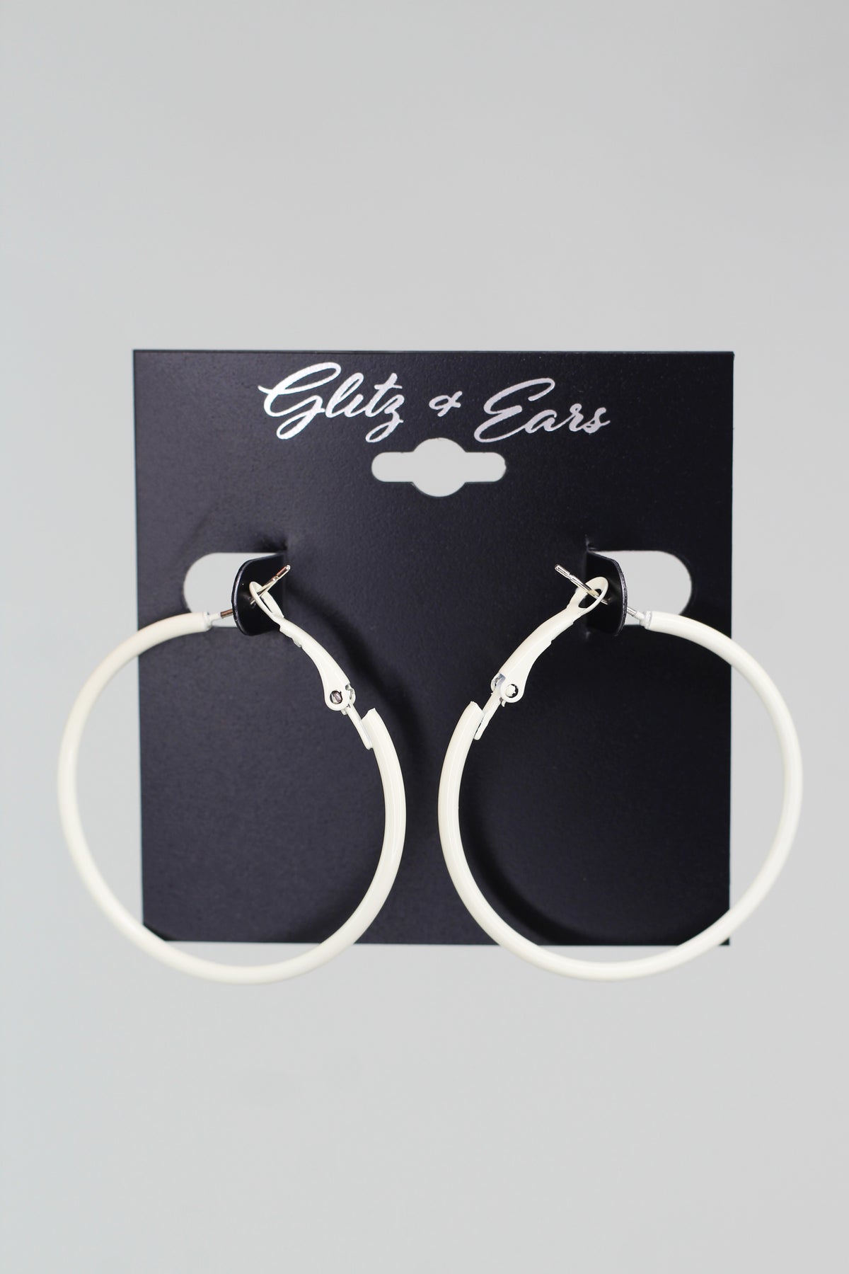 Painted Lever Back Hoop Earrings