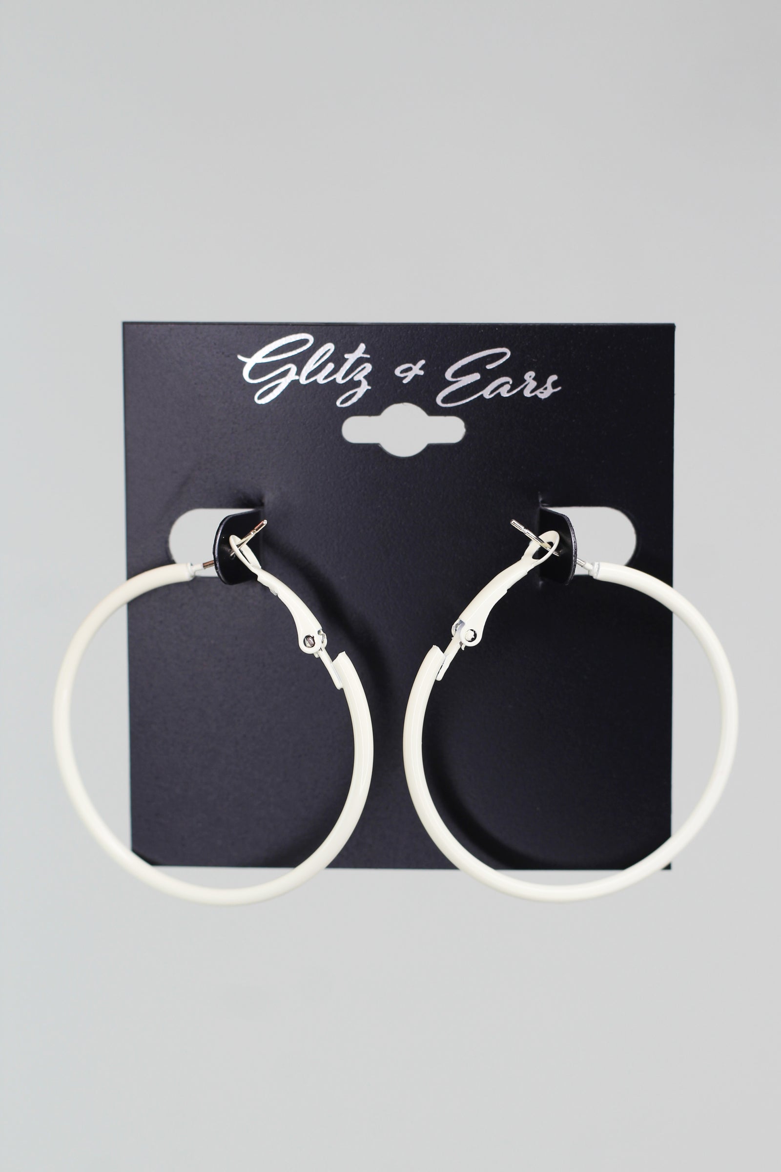 Painted Lever Back Hoop Earrings