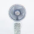 Rhinestone Trim & Handle Handheld Fan (SALE)