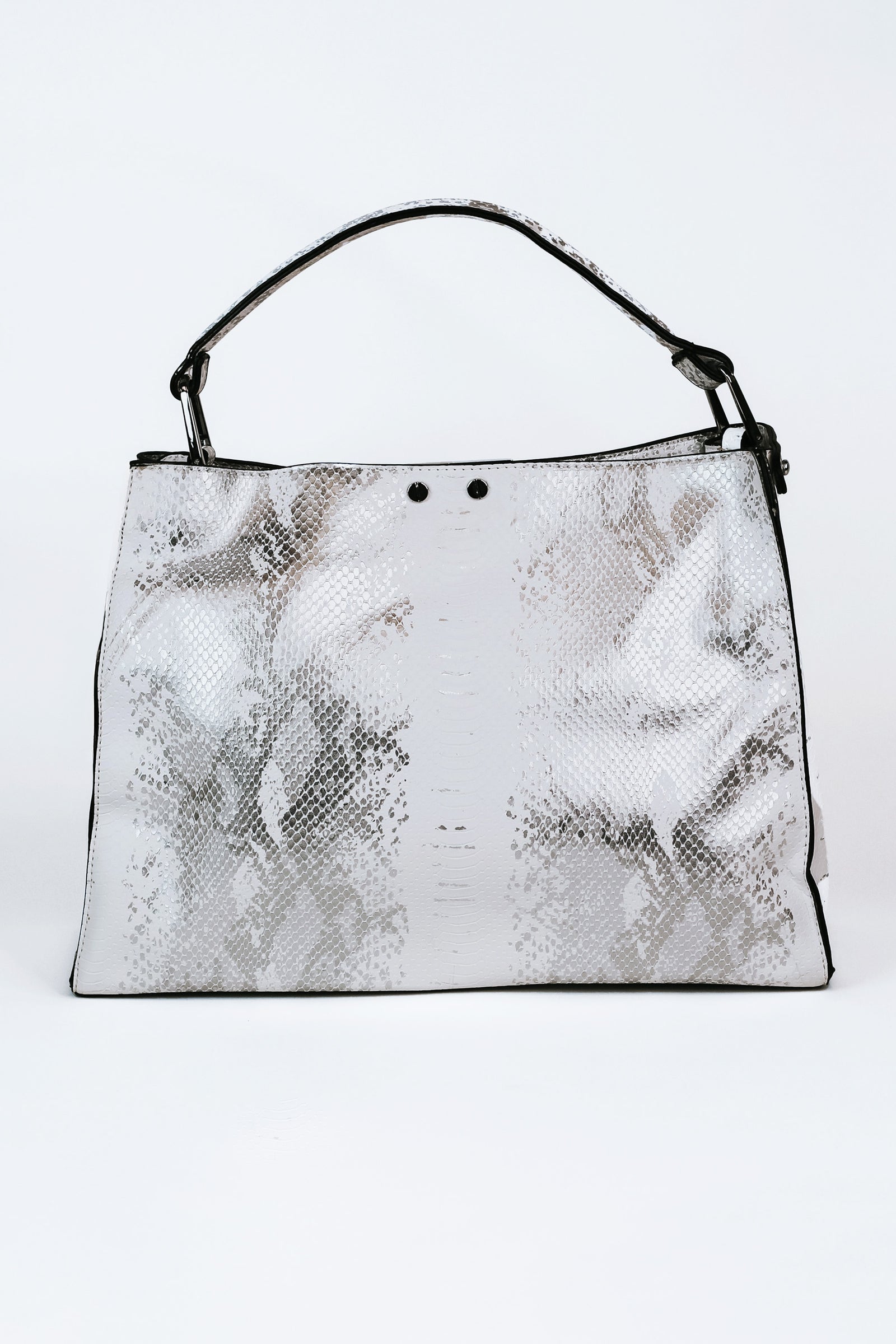 Snakeskin Purse w/ Silver Hardware