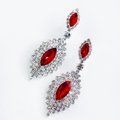 Wide Rhinestone Trim Almond Middle Earring