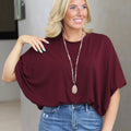 Short Sleeve Scoop Neck Bubble Tee
